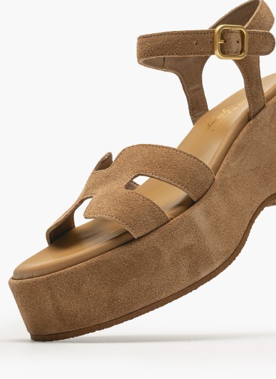Γυναικείες Πλατφόρμες Χαμηλές 22305 Χρυσό ECOleather Tamaris
