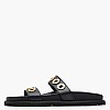 Women Flats C.23.B Black Leather Komis and Komis Women Flats C.23.B Black Leather Komis and Komis
