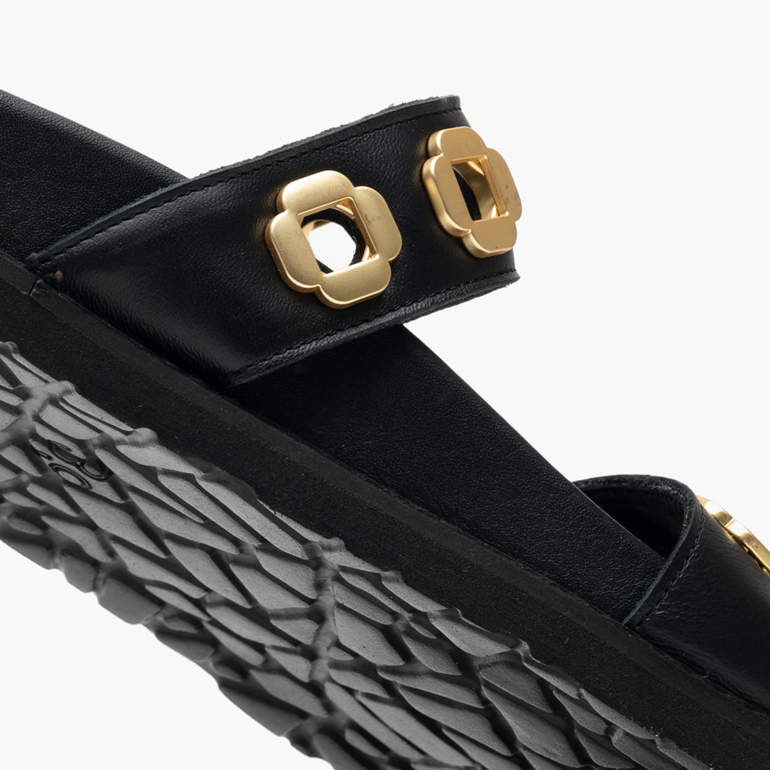 Women Flats C.23.B Black Leather Komis and Komis Women Flats C.23.B Black Leather Komis and Komis