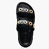 Women Flats C.23.B Black Leather Komis and Komis Women Flats C.23.B Black Leather Komis and Komis