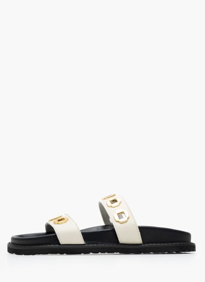 Women Platforms Low C.36 Black Leather Komis and Komis