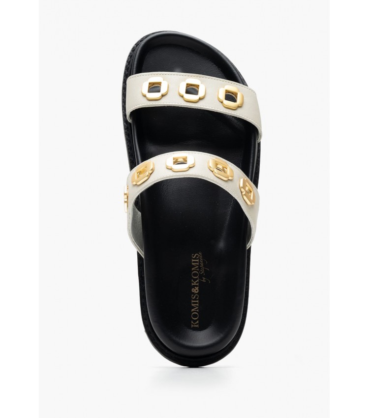 Γυναικεία Flats C.23.OW Μπεζ Δέρμα Komis and Komis Γυναικεία Flats C.23.OW Μπεζ Δέρμα Komis and Komis