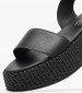 Women Platforms High C.301 Black Leather Komis and Komis Women Platforms High C.301 Black Leather Komis and Komis