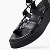 Women Platforms Low C.32 Black Leather Komis and Komis Women Platforms Low C.32 Black Leather Komis and Komis
