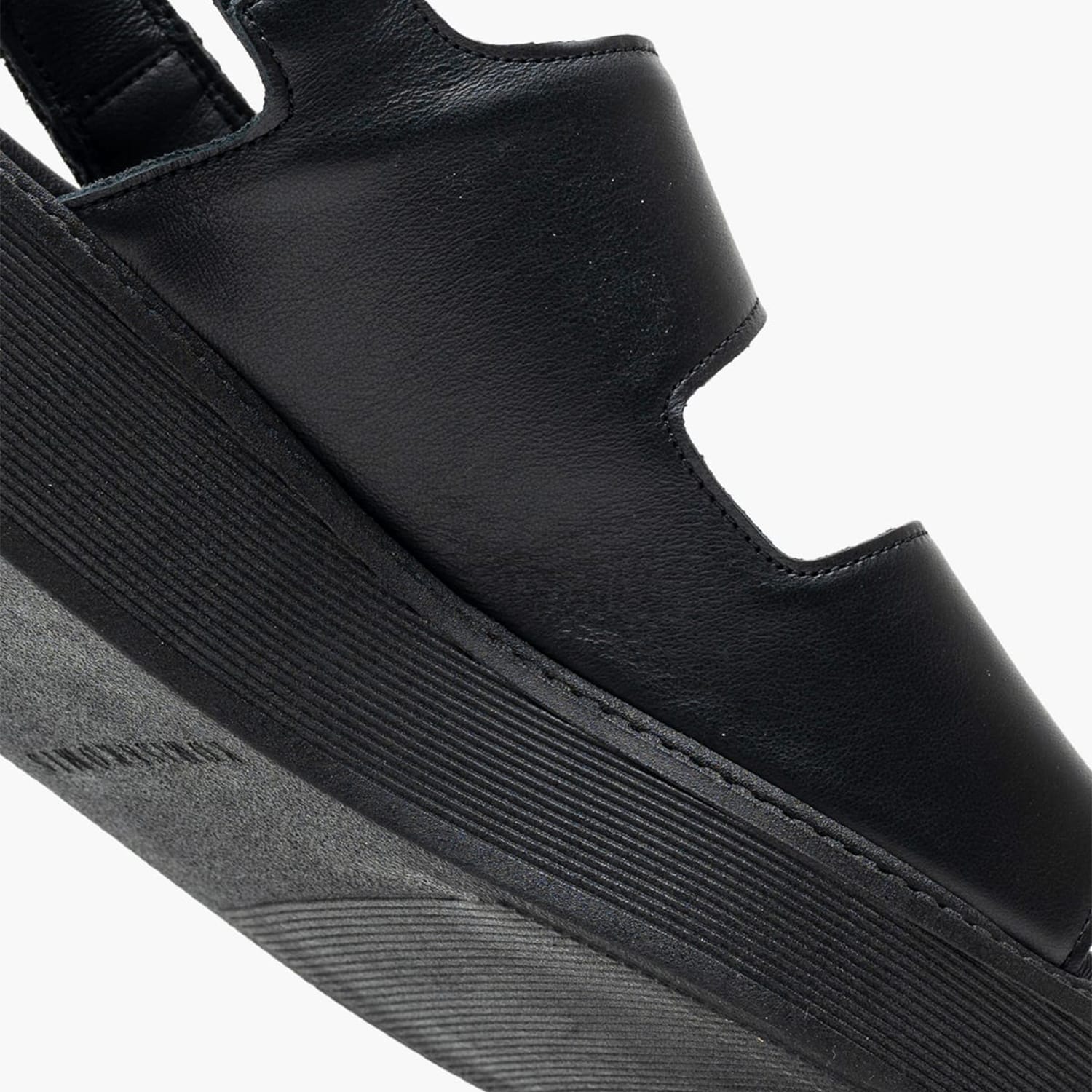 Women Platforms Low C.35 Black Leather Komis and Komis Women Platforms Low C.35 Black Leather Komis and Komis
