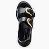 Women Platforms Low C.35 Black Leather Komis and Komis Women Platforms Low C.35 Black Leather Komis and Komis