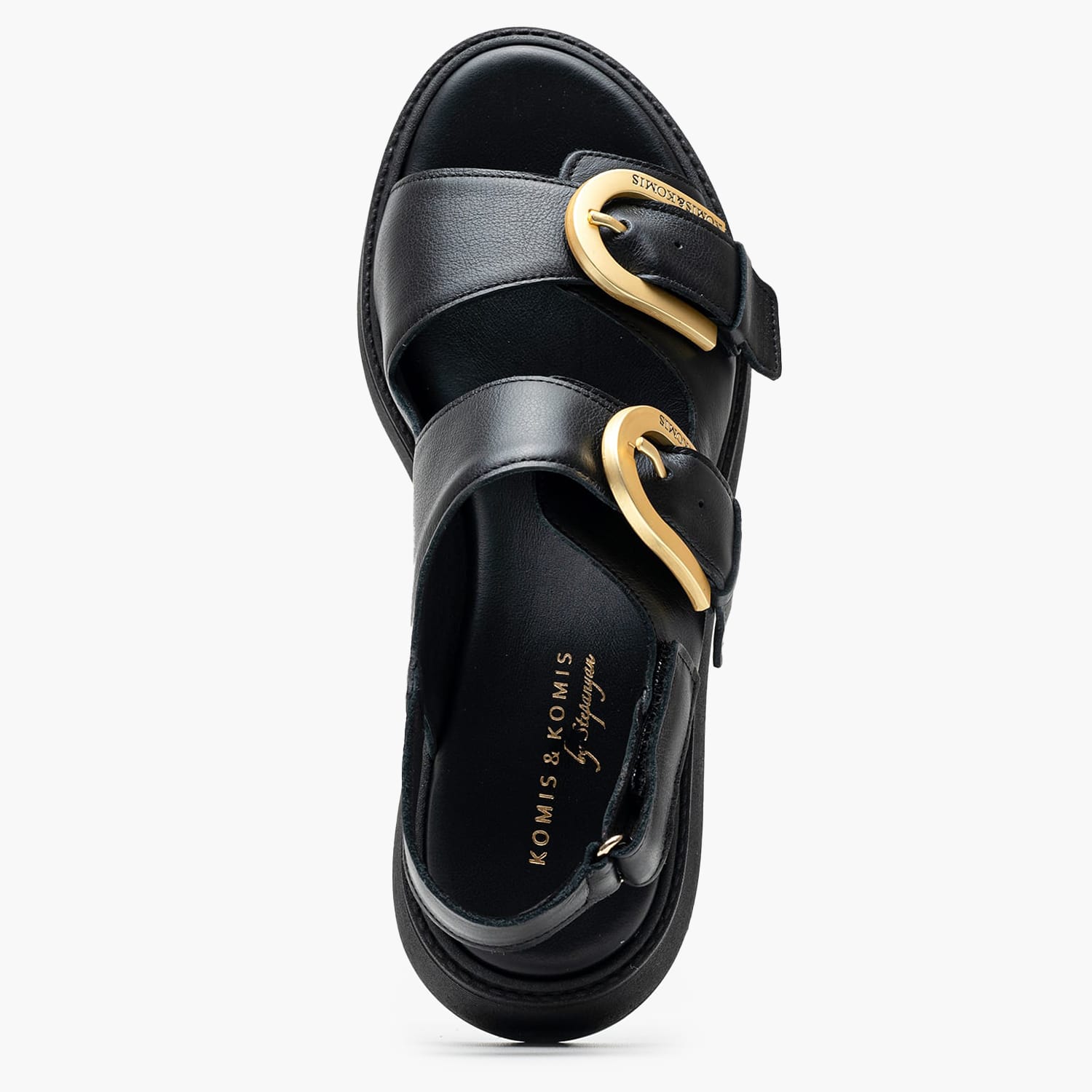 Women Platforms Low C.35 Black Leather Komis and Komis Women Platforms Low C.35 Black Leather Komis and Komis
