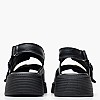 Women Platforms Low C.35 Black Leather Komis and Komis Women Platforms Low C.35 Black Leather Komis and Komis