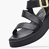Women Platforms Low C.36 Black Leather Komis and Komis Women Platforms Low C.36 Black Leather Komis and Komis