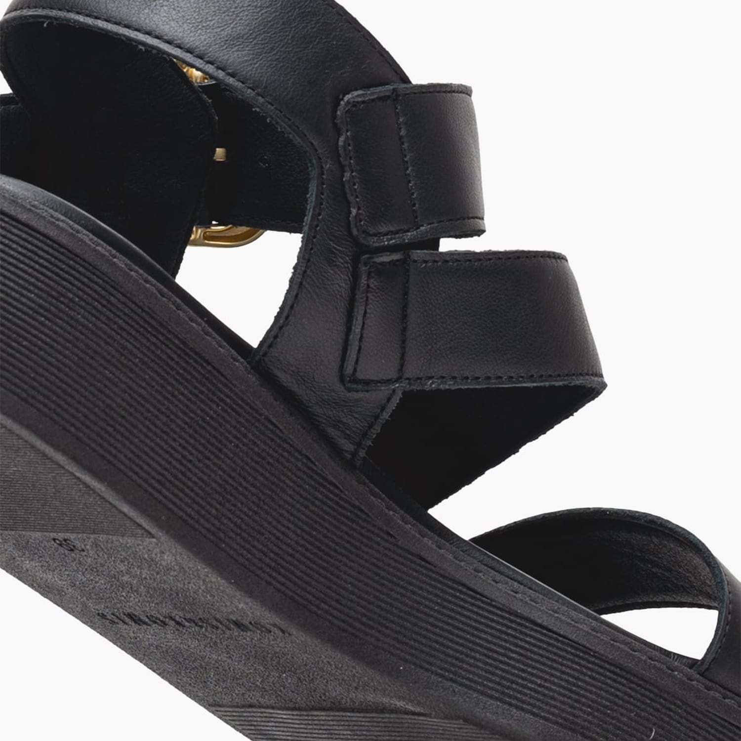 Women Platforms Low C.36 Black Leather Komis and Komis Women Platforms Low C.36 Black Leather Komis and Komis