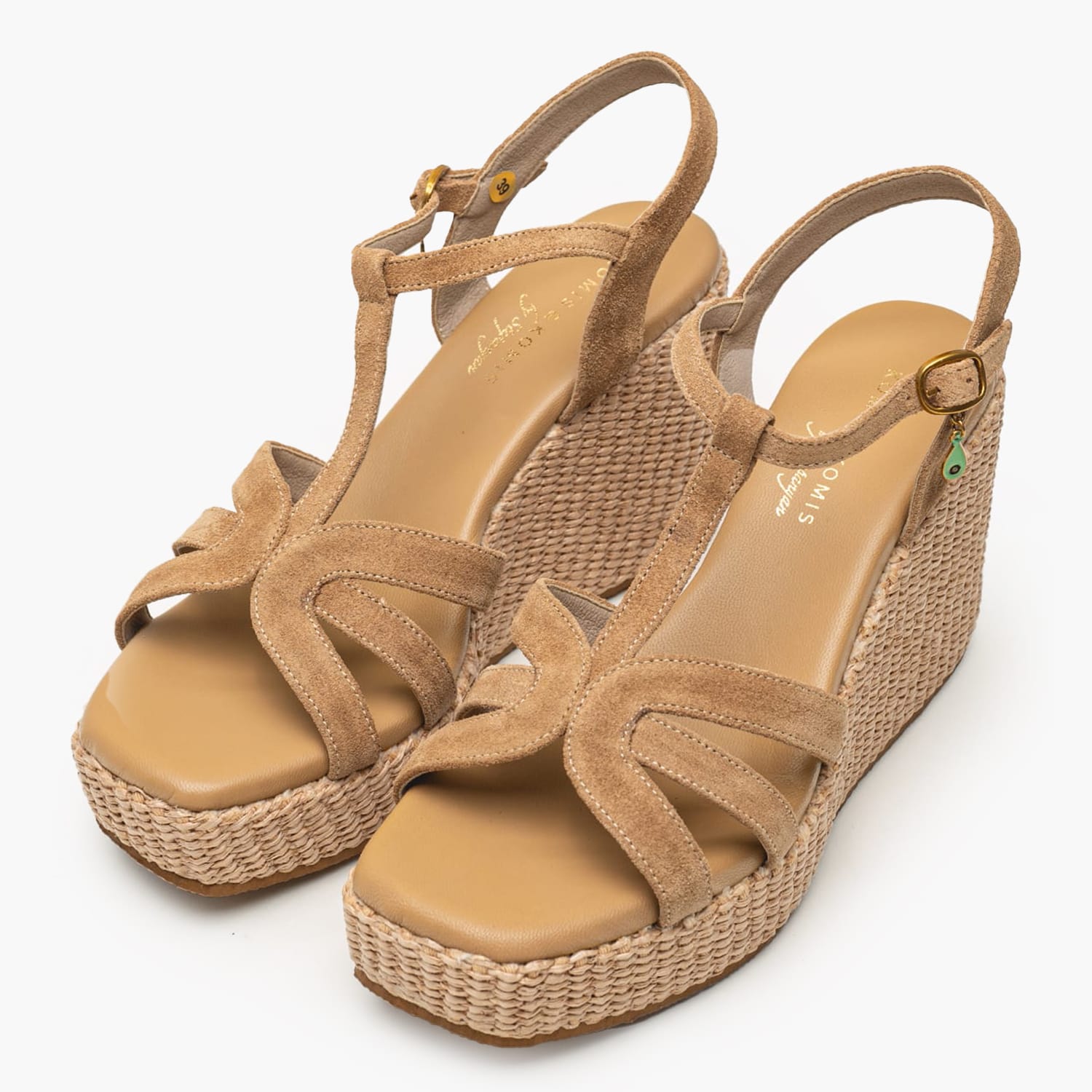 Women Platforms High C.406 Beige Buckskin Komis and Komis Women Platforms High C.406 Beige Buckskin Komis and Komis