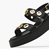 Women Platforms Low C.40 Black Leather Komis and Komis Women Platforms Low C.40 Black Leather Komis and Komis