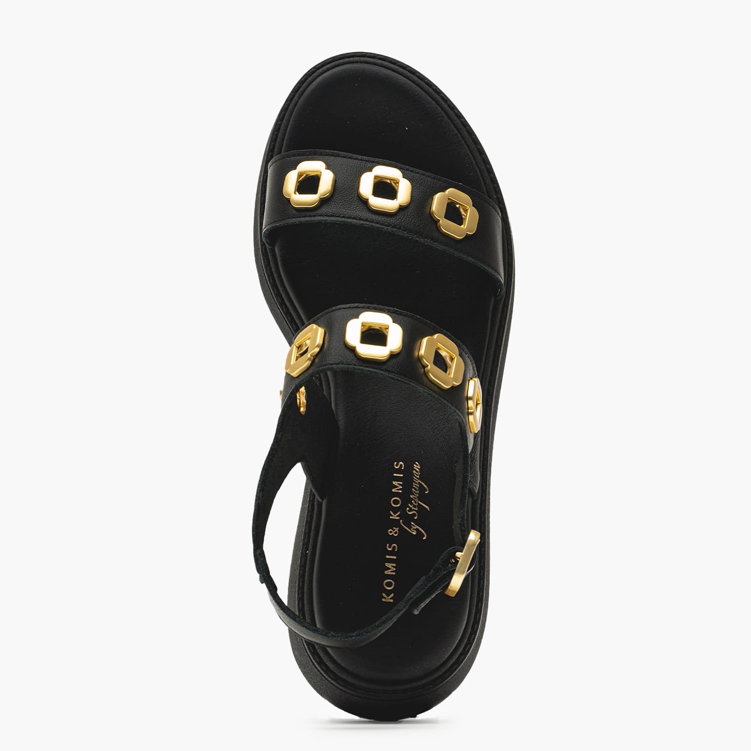 Women Platforms Low C.40 Black Leather Komis and Komis Women Platforms Low C.40 Black Leather Komis and Komis