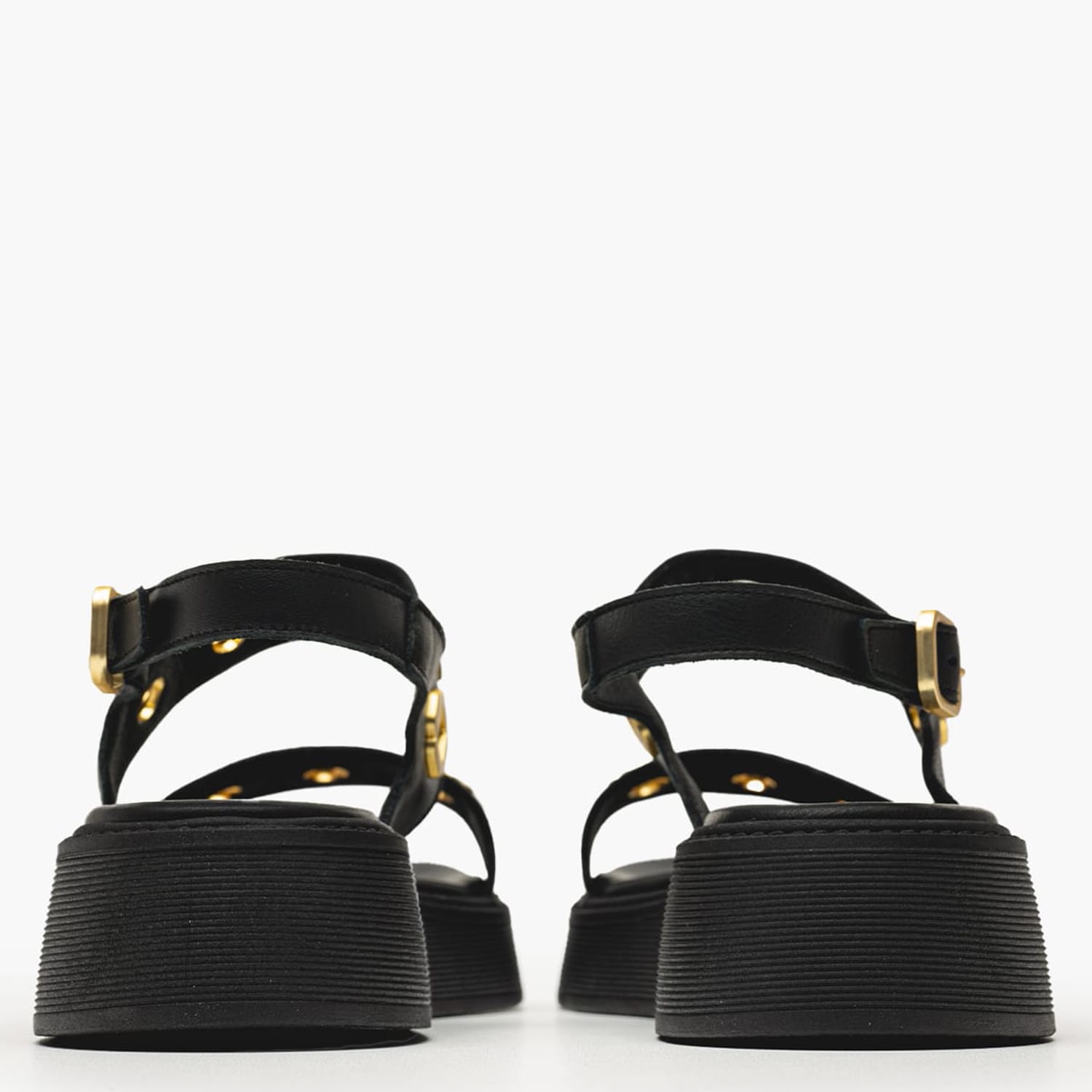 Women Platforms Low C.40 Black Leather Komis and Komis Women Platforms Low C.40 Black Leather Komis and Komis