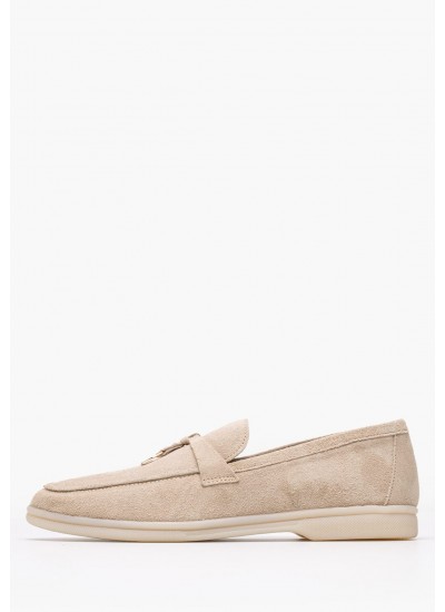 Γυναικεία Παπούτσια Casual Vulc.Textile Μπεζ Ύφασμα Tommy Hilfiger