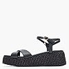 Women Platforms Low C.77 Black Leather Komis and Komis Women Platforms Low C.77 Black Leather Komis and Komis