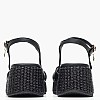 Women Platforms Low C.77 Black Leather Komis and Komis Women Platforms Low C.77 Black Leather Komis and Komis