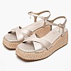 Women Platforms Low C.77 Platinum Leather Komis and Komis Women Platforms Low C.77 Platinum Leather Komis and Komis