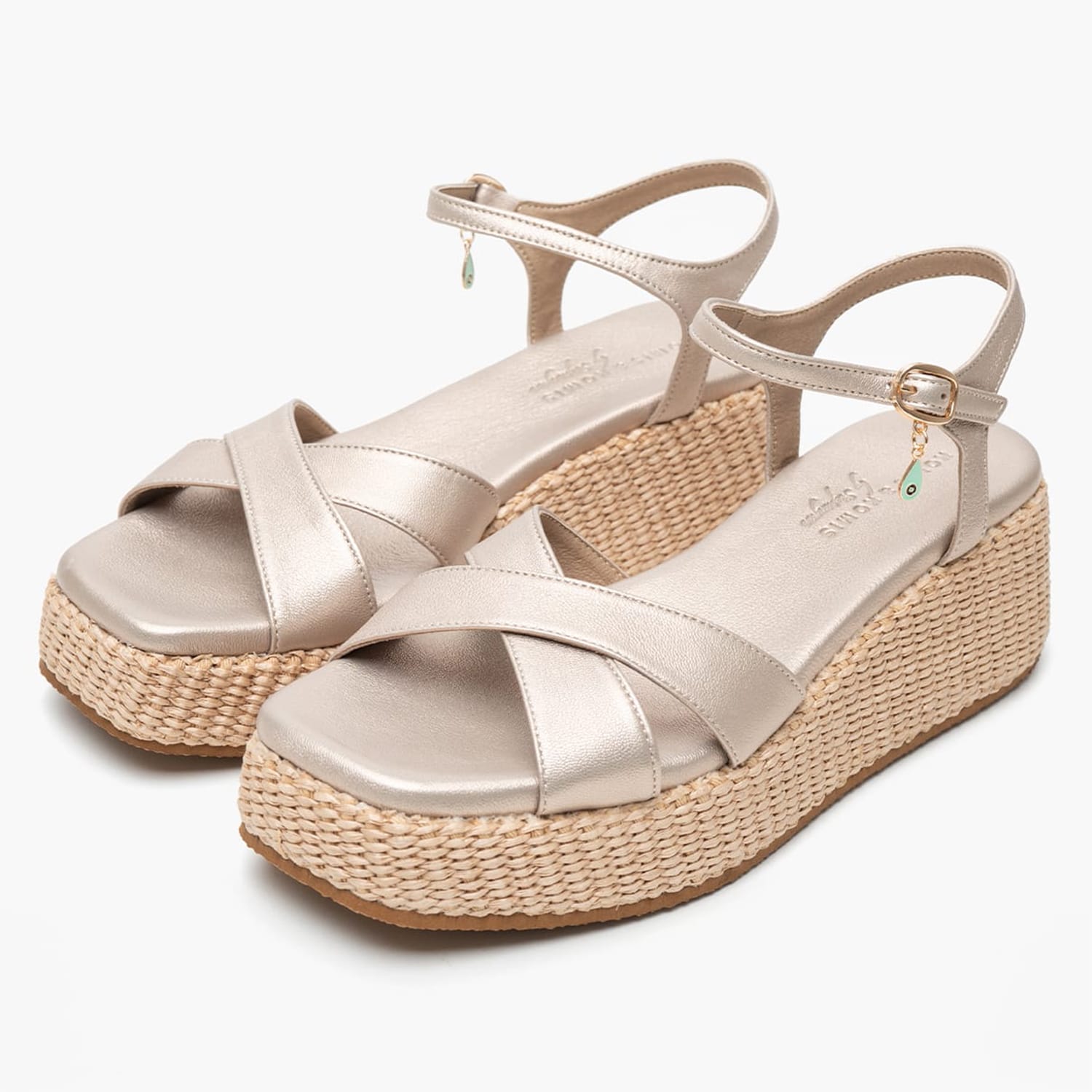 Women Platforms Low C.77 Platinum Leather Komis and Komis Women Platforms Low C.77 Platinum Leather Komis and Komis