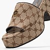 Women Mules C.801 Brown Fabric Komis and Komis Women Mules C.801 Brown Fabric Komis and Komis