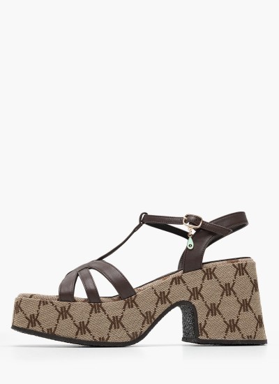 Women Platforms Low C.36 Black Leather Komis and Komis