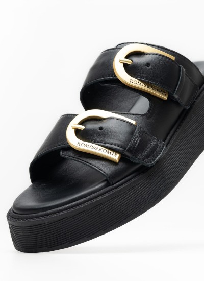Γυναικείες Πλατφόρμες Χαμηλές 22305 Χρυσό ECOleather Tamaris