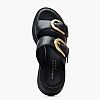 Women Platforms Low C39 Black Leather Komis and Komis Women Platforms Low C39 Black Leather Komis and Komis