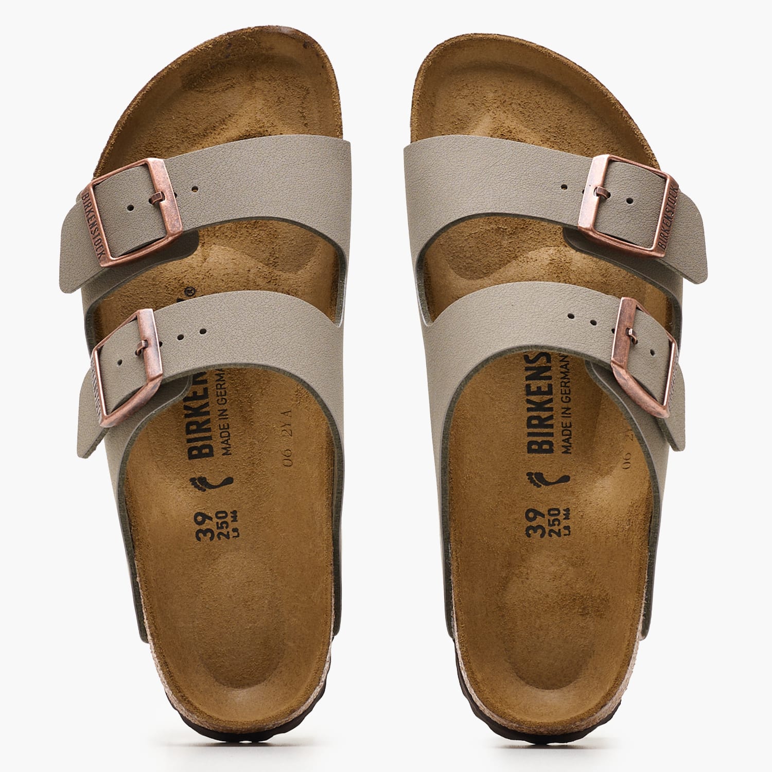 Γυναικεία Flats Arizona.Bfbc Γκρι ECOleather Birkenstock
