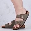 Γυναικεία Flats Arizona.Bfbc Γκρι ECOleather Birkenstock Γυναικεία Flats Arizona.Bfbc Γκρι ECOleather Birkenstock