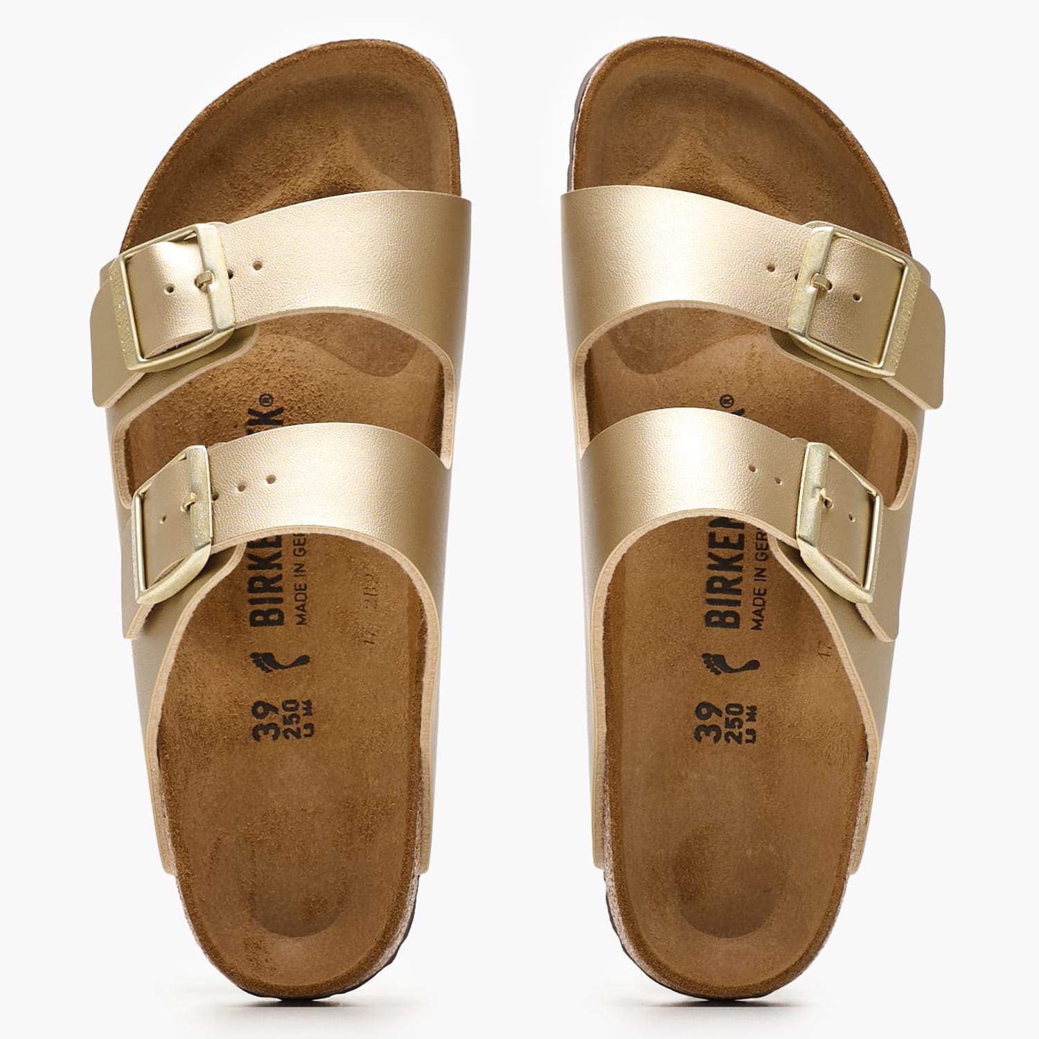 Γυναικεία Flats Arizona.Bf Χρυσό ECOleather Birkenstock