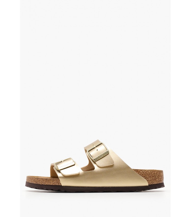 Γυναικεία Flats Arizona.Bf Χρυσό ECOleather Birkenstock Γυναικεία Flats Arizona.Bf Χρυσό ECOleather Birkenstock