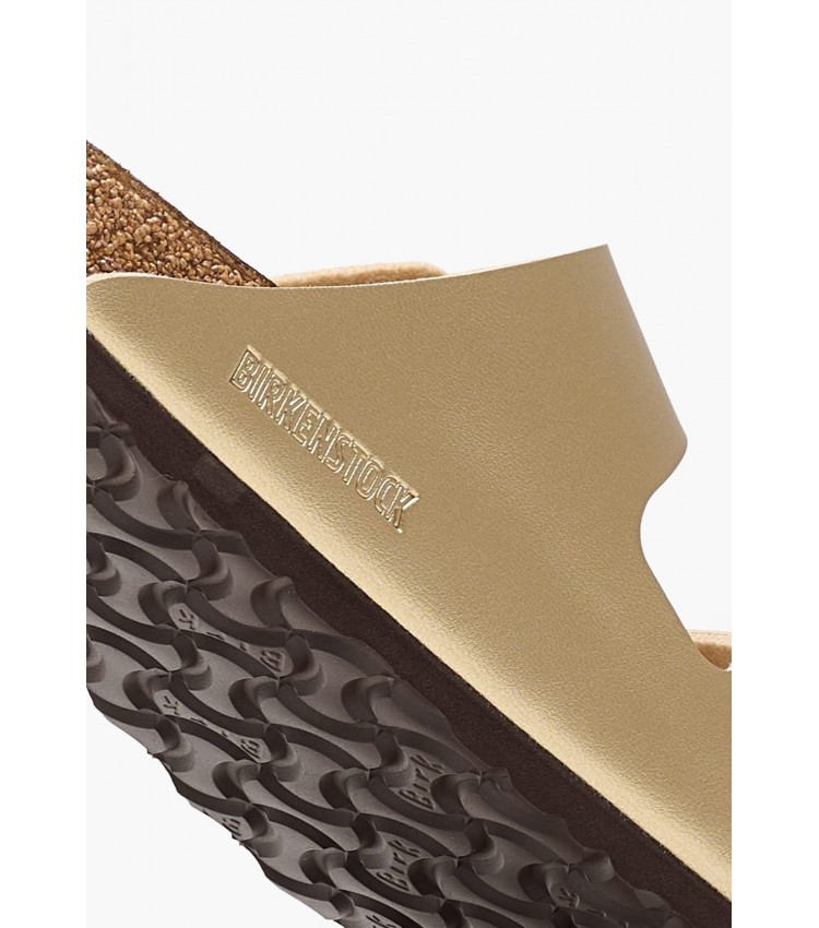 Γυναικεία Flats Arizona.Bf Χρυσό ECOleather Birkenstock Γυναικεία Flats Arizona.Bf Χρυσό ECOleather Birkenstock