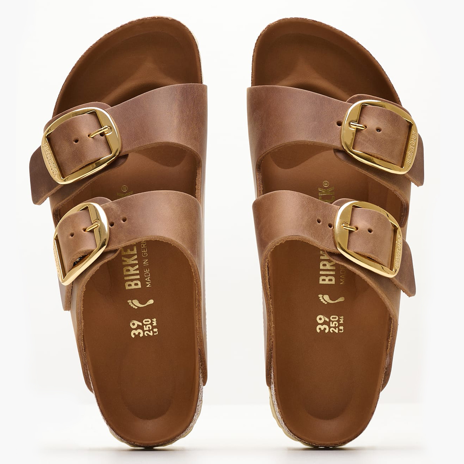Γυναικεία Flats Arizona.Buckle2 Ταμπά Δέρμα Λαδερό Birkenstock
