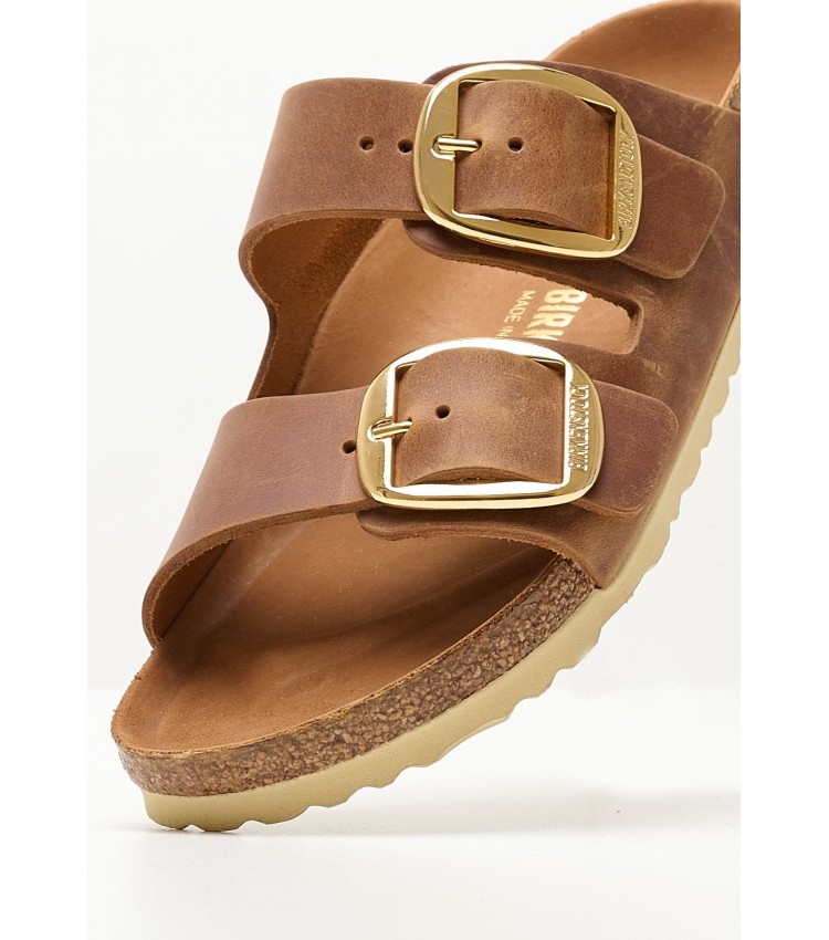 Γυναικεία Flats Arizona.Buckle2 Ταμπά Δέρμα Λαδερό Birkenstock Γυναικεία Flats Arizona.Buckle2 Ταμπά Δέρμα Λαδερό Birkenstock