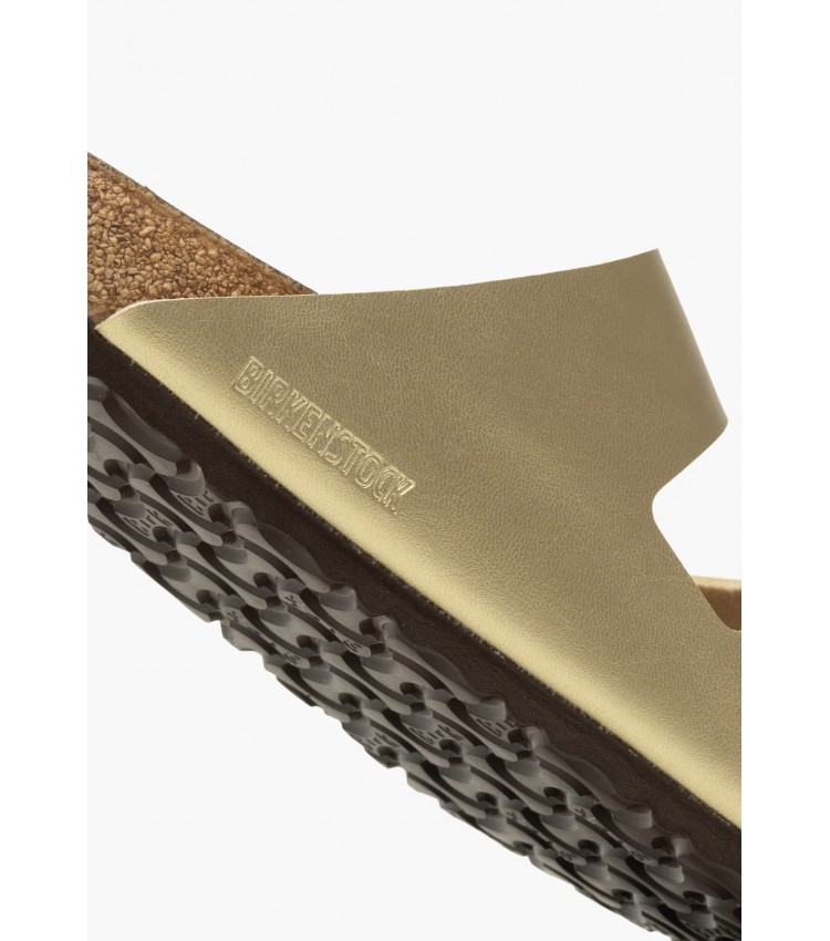 Γυναικεία Flats Arizona.B Χρυσό ECOleather Birkenstock