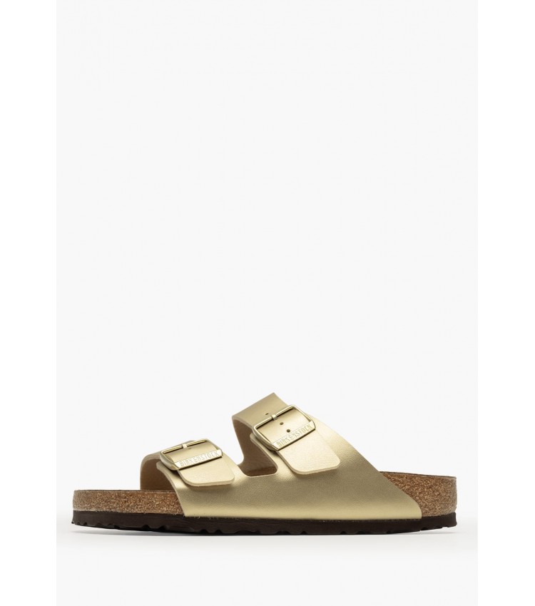 Γυναικεία Flats Arizona.B Χρυσό ECOleather Birkenstock