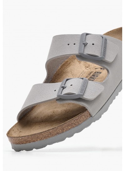 Γυναικεία Flats Arizona.Coin Γκρι ECOleather Birkenstock