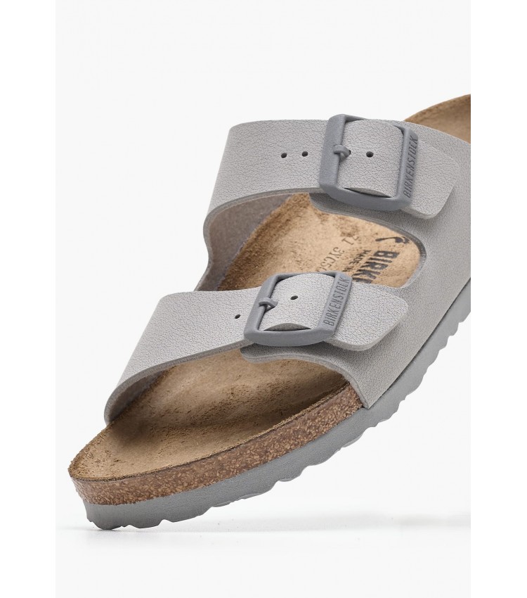 Γυναικεία Flats Arizona.Coin Γκρι ECOleather Birkenstock Γυναικεία Flats Arizona.Coin Γκρι ECOleather Birkenstock