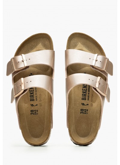 Γυναικεία Flats Arizona.Copper Μπρονζέ ECOleather Birkenstock