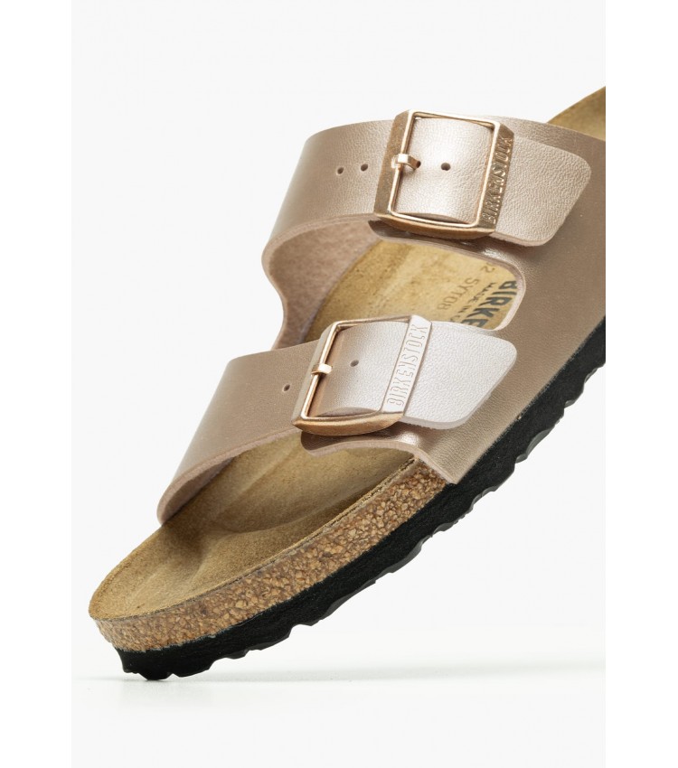 Γυναικεία Flats Arizona.Copper Μπρονζέ ECOleather Birkenstock Γυναικεία Flats Arizona.Copper Μπρονζέ ECOleather Birkenstock