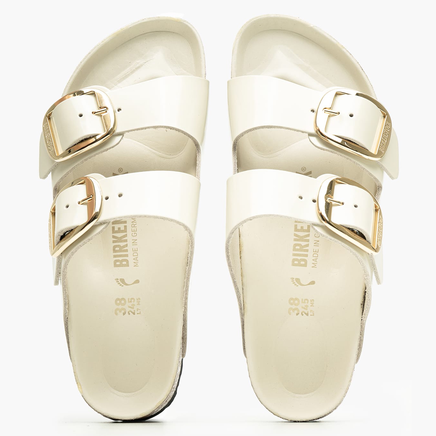 Γυναικεία Flats Arizona.Cru Μπεζ Δέρμα Birkenstock