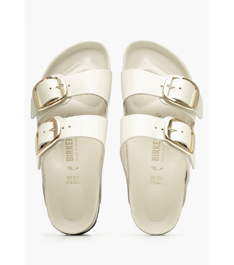Γυναικεία Flats Arizona.Cru Μπεζ Δέρμα Birkenstock Γυναικεία Flats Arizona.Cru Μπεζ Δέρμα Birkenstock