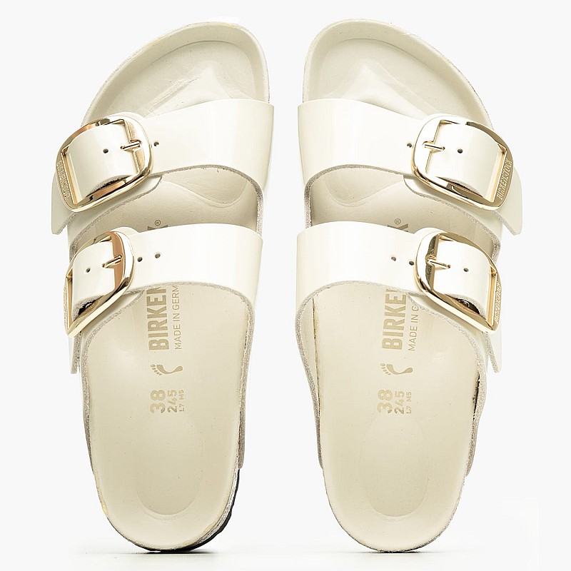 Γυναικεία Flats Arizona.Cru Μπεζ Δέρμα Birkenstock