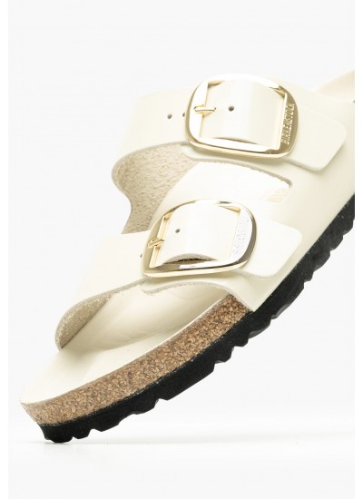 Γυναικεία Flats Arizona.Cru Μπεζ Δέρμα Birkenstock