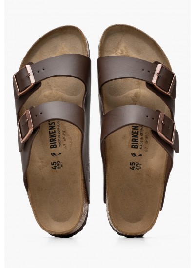 Ανδρικές Σαγιονάρες & Πέδιλα Arizona.Dark Καφέ ECOleather Birkenstock