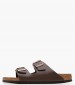 Ανδρικές Σαγιονάρες & Πέδιλα Arizona.Dark Καφέ ECOleather Birkenstock Ανδρικές Σαγιονάρες & Πέδιλα Arizona.Dark Καφέ ECOleather Birkenstock