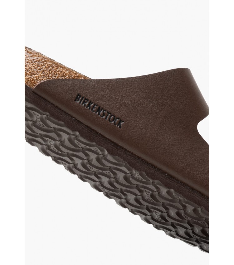 Ανδρικές Σαγιονάρες & Πέδιλα Arizona.Dark Καφέ ECOleather Birkenstock Ανδρικές Σαγιονάρες & Πέδιλα Arizona.Dark Καφέ ECOleather Birkenstock