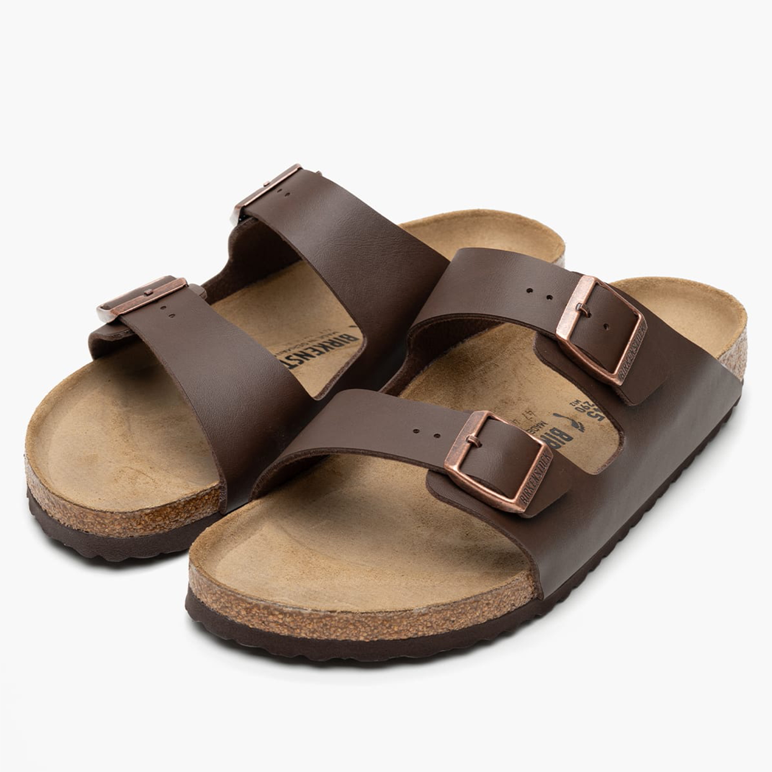 Ανδρικές Σαγιονάρες & Πέδιλα Arizona.Dark Καφέ ECOleather Birkenstock Ανδρικές Σαγιονάρες & Πέδιλα Arizona.Dark Καφέ ECOleather Birkenstock