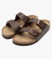 Ανδρικές Σαγιονάρες & Πέδιλα Arizona.Dark Καφέ ECOleather Birkenstock Ανδρικές Σαγιονάρες & Πέδιλα Arizona.Dark Καφέ ECOleather Birkenstock