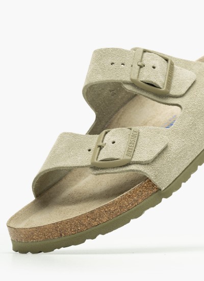 Γυναικεία Flats Arizona.Bs.N Μαύρο ECOleather Birkenstock